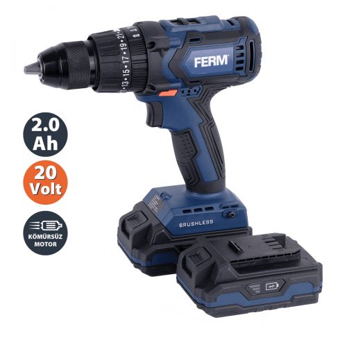 Ferm CDM1138 Akülü Kömürsüz Darbeli Matkap 20V 2.0AH